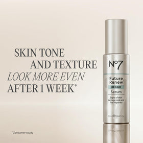 No7 close-up of serum texture highlighting lightweight absorption benefit