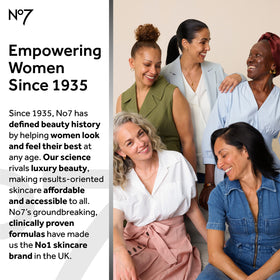 No7 on bathroom counter in lifestyle setting implying everyday skincare ease