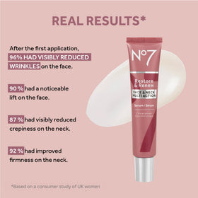 No7 ingredient label close-up revealing peptide and retinol blend