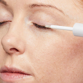 No7 applicator close-up with thin brush delivering precise nightly application