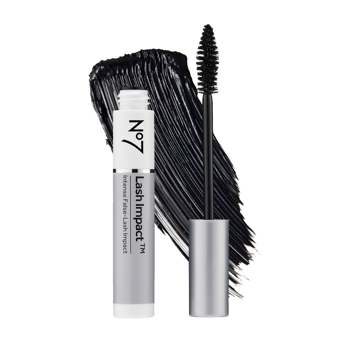 No7 front-angled tube showing sleek packaging and clear product identity benefits