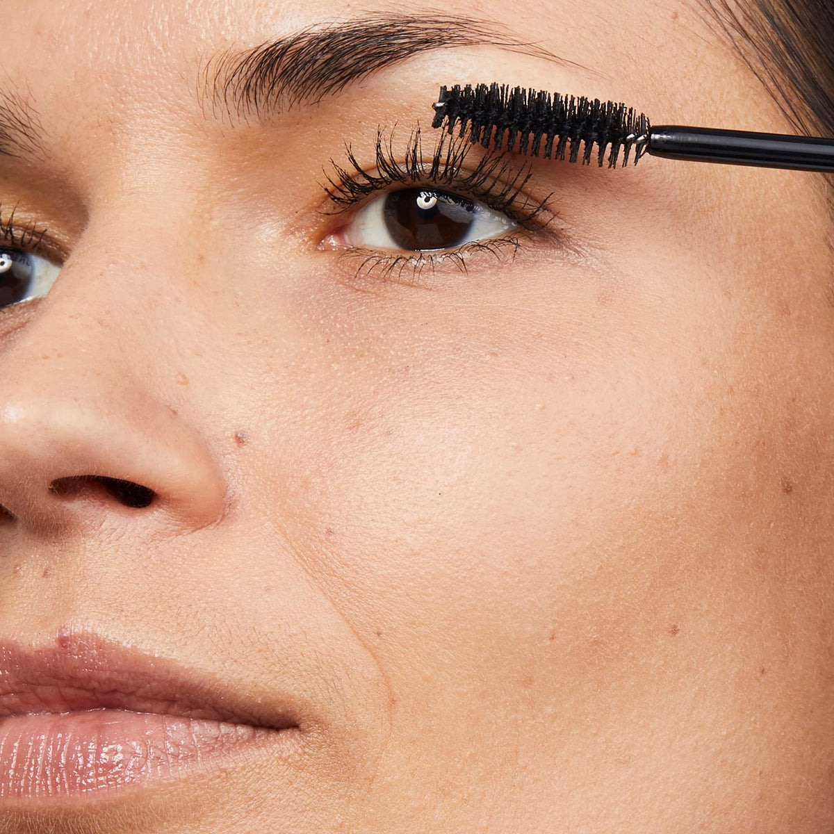 No7 mascara swatch texture on white surface showing smooth, clump-free formula benefits