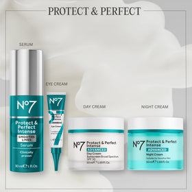 No7 on bathroom counter in morning routine highlighting daily protection