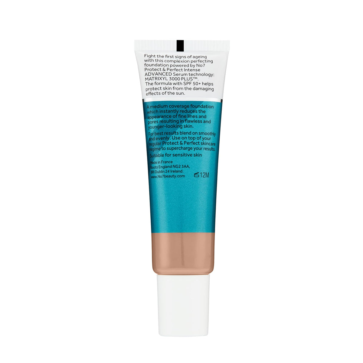 No7 in a makeup bag lifestyle scene showing daily protective wear
