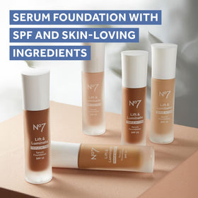 No7 in morning routine setting, conveys hydrated glowing skin benefit