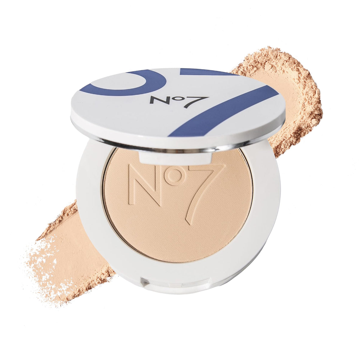 No7 compact front view showing sleek packaging and travel-ready convenience
