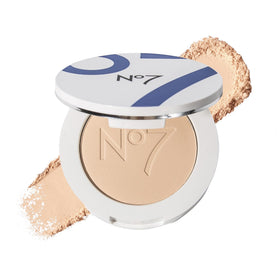 No7 compact front view showing sleek packaging and travel-ready convenience