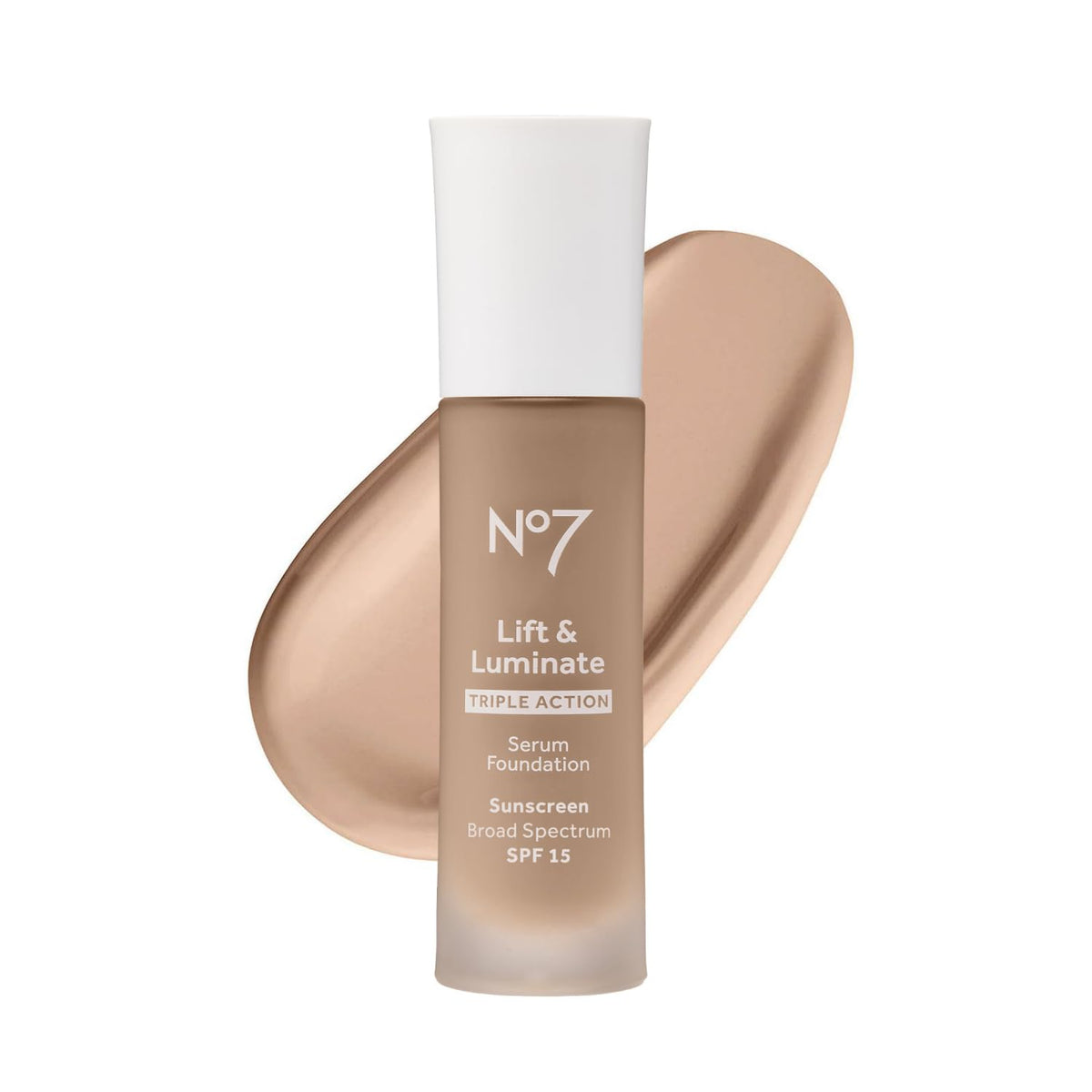 No7 front bottle showing label and calming design, clear product identity and trust