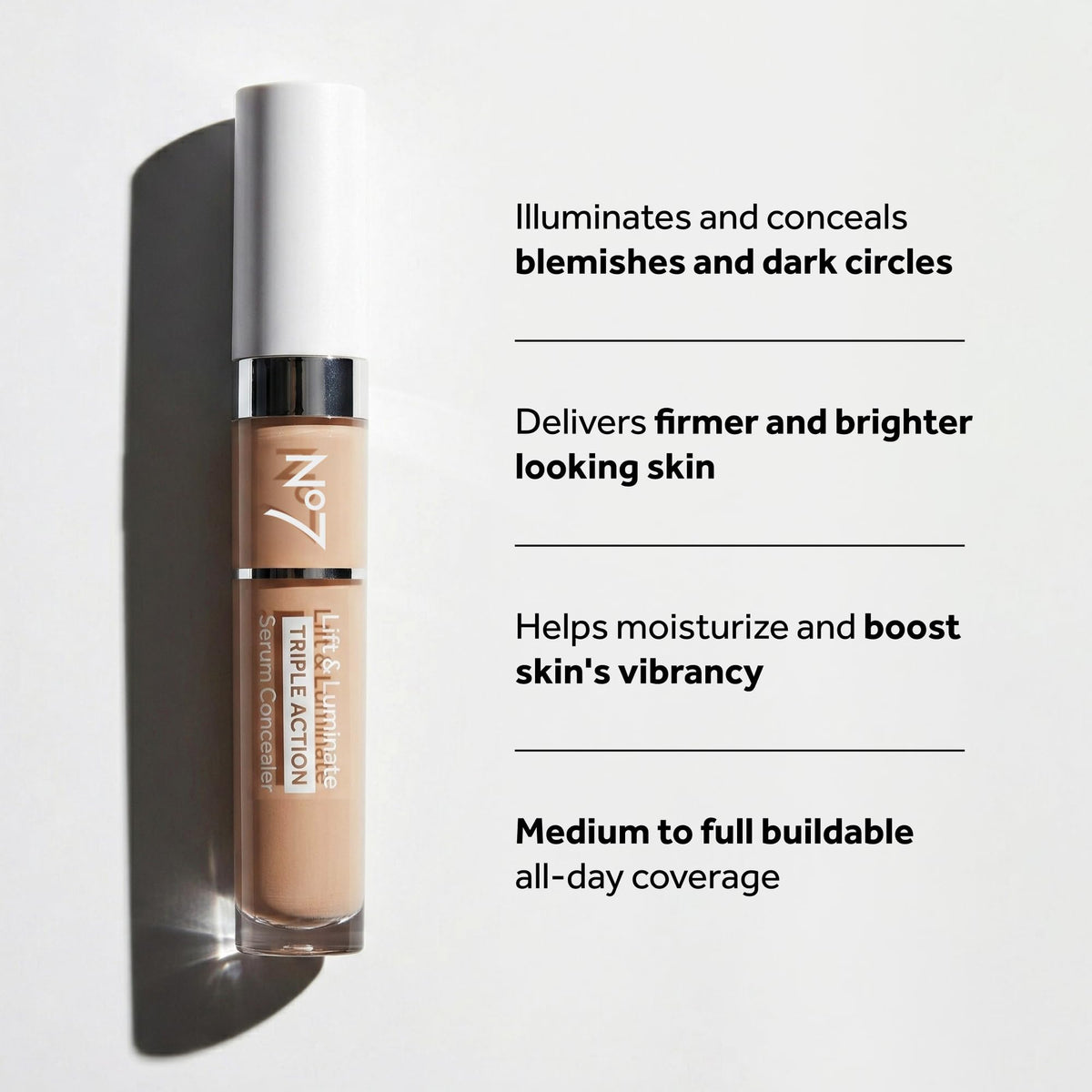 No7 swatched texture on skin showing blendable serum-like finish