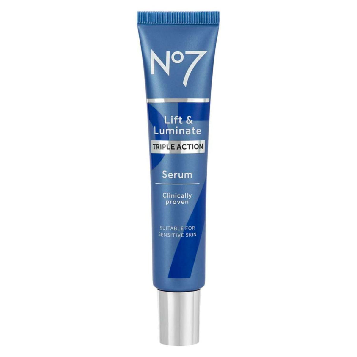 No7 front bottle view showing product and brand for clear identification and appeal