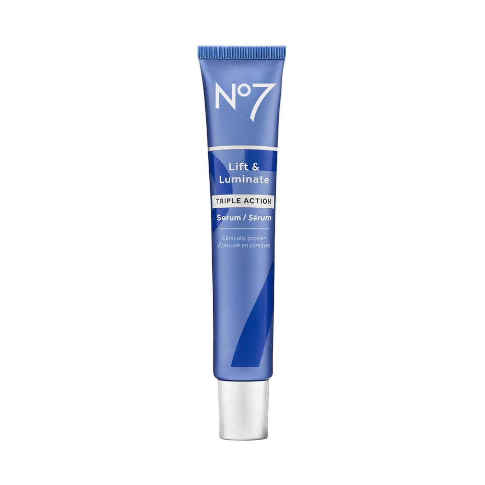 No7 front packaging showing bottle and box, communicates premium treatment
