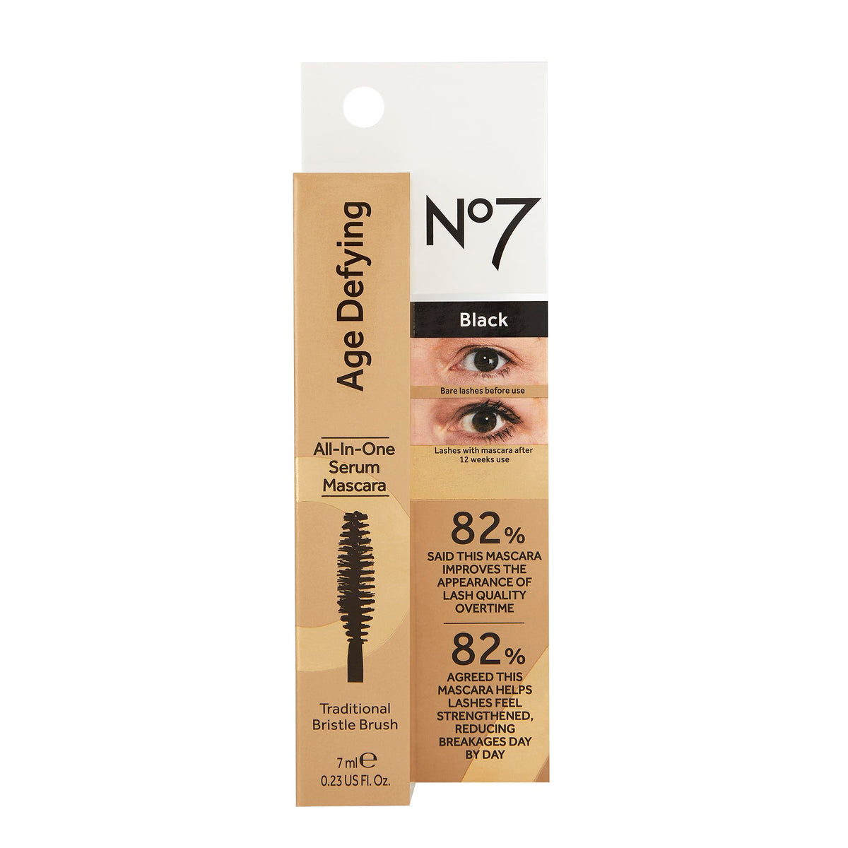 No7 applied during morning routine showing lifted lashes and polished look benefit