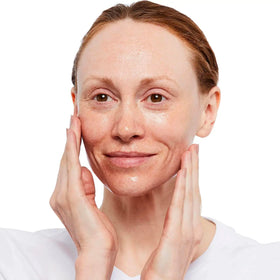 No7 cleanser massaged into skin on hand, demonstrating makeup removal
