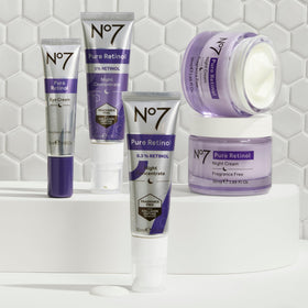 No7 packaging box with bottle emphasizing trusted brand and formula details