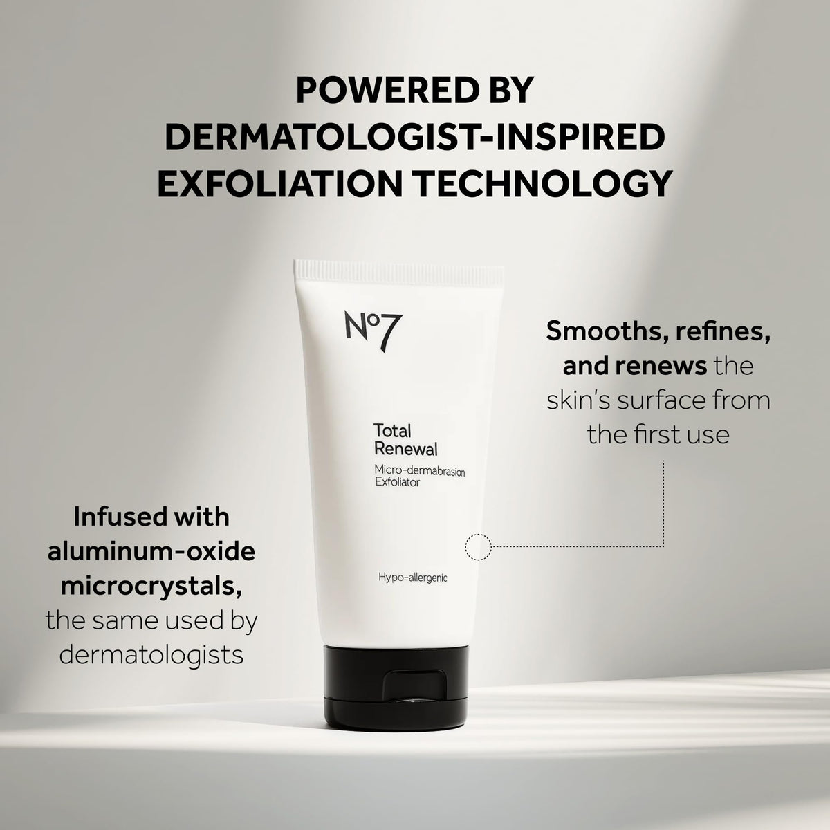 No7 product in hand demonstrating amount to use for safe, controlled application