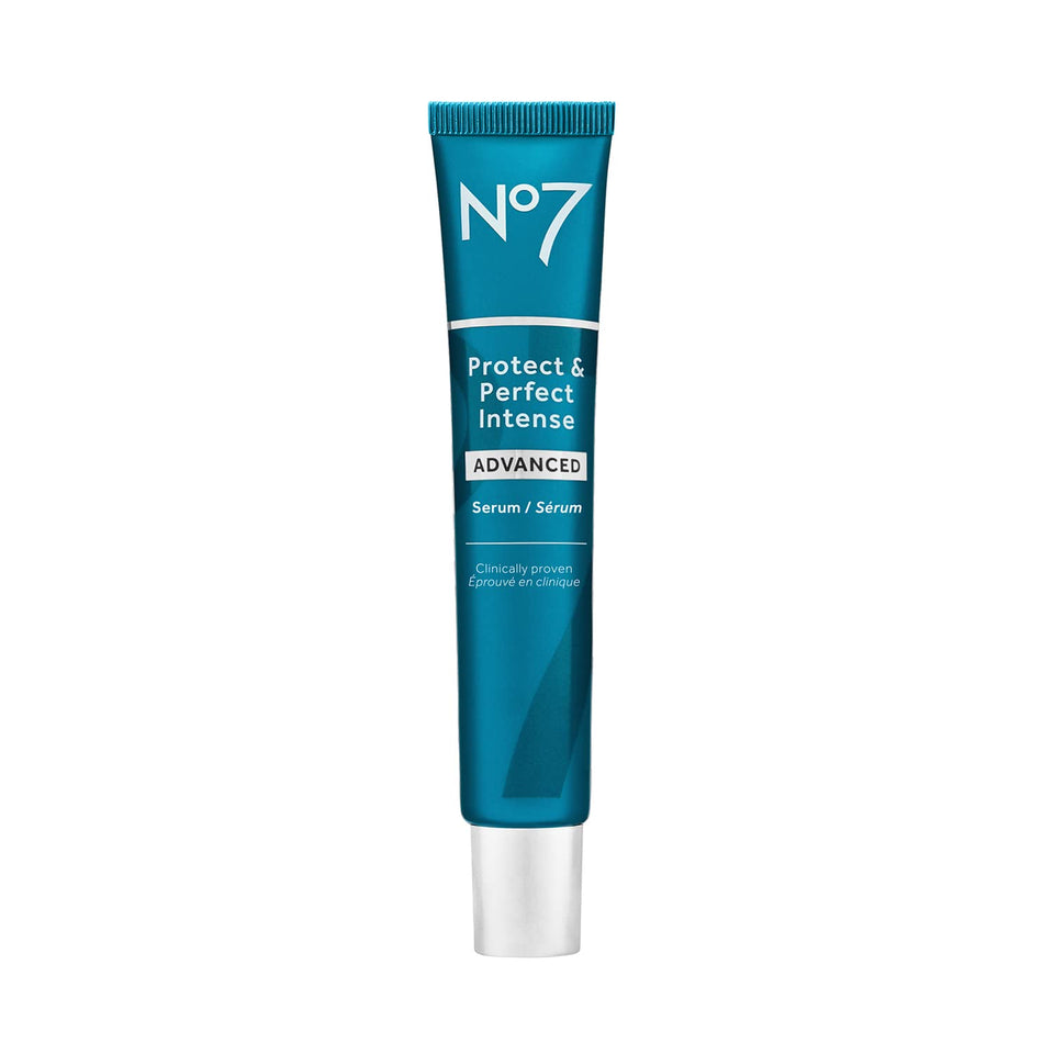No7 front packaging showing bottle and branding with elegant presentation benefits even skin tone