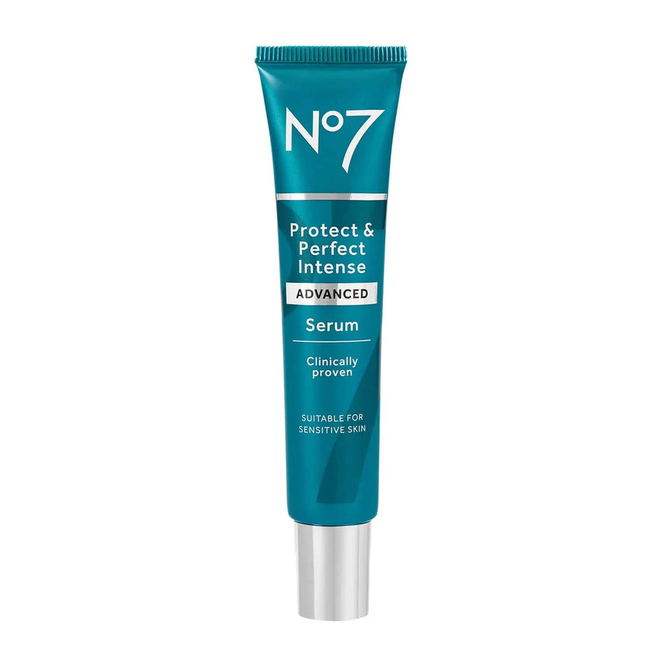 No7 front packaging showing sleek bottle and clear benefit