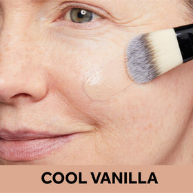 No7 foundation texture close-up showing creamy blendable finish and hydration