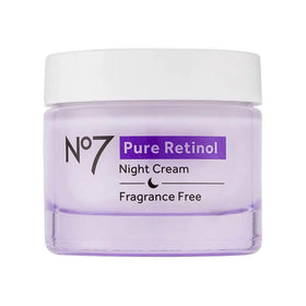 No7 front packaging displaying Pure Retinol Night Cream benefits and size