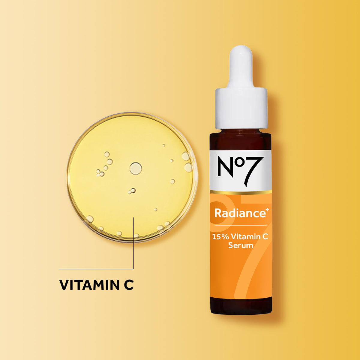 No7 label close-up listing key actives, brand transparency and ingredient clarity
