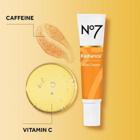 No7 on a bathroom vanity styled to show everyday morning routine benefit