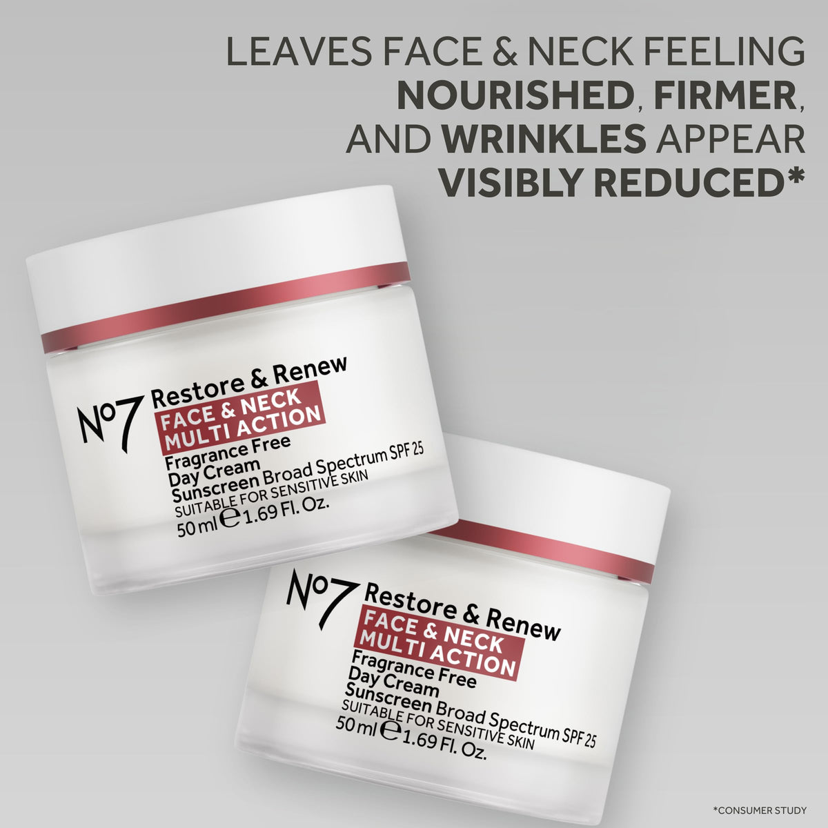 No7 close-up of cream texture, highlights lightweight moisturizing feel