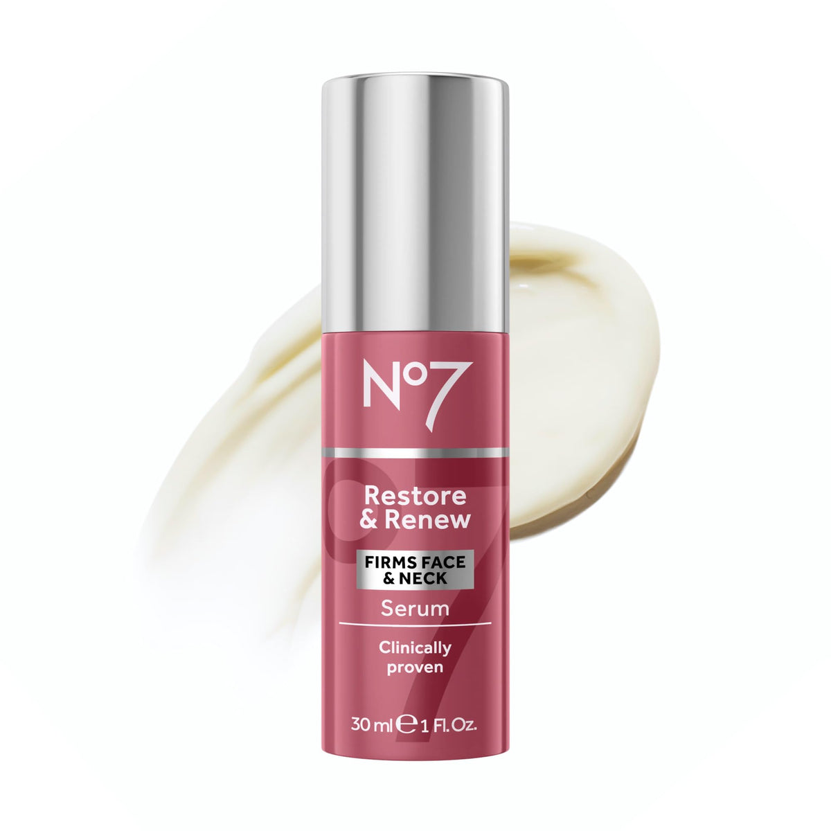 No7 front bottle showing sleek packaging and brand hydration benefit