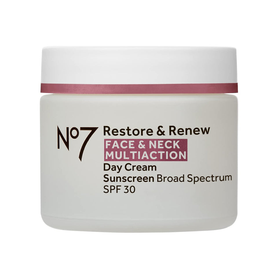 No7 front jar showing label and product for visible firming benefits