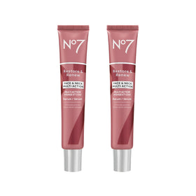 No7 front packaging showing dual bottle benefit and product clarity