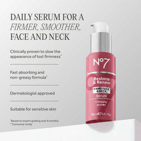 No7 label close-up highlighting peptide technology and ingredient clarity