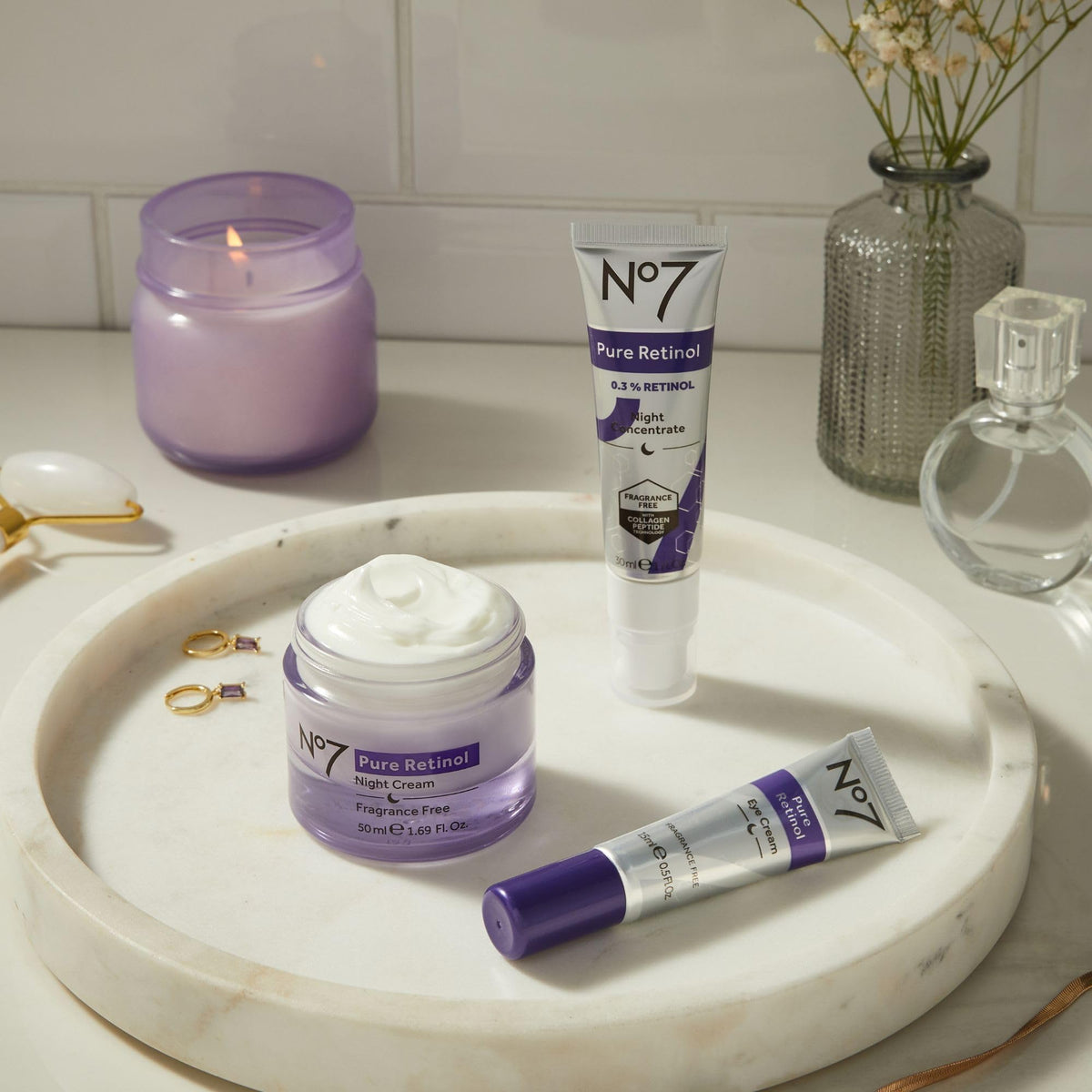 Illustration of improved skin texture after No7 use showcasing visible smoothing