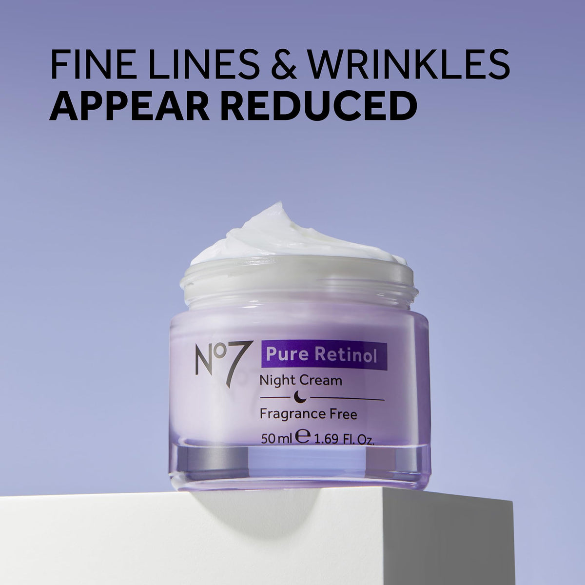 No7 open jar showing rich cream texture and silky finish for hydration