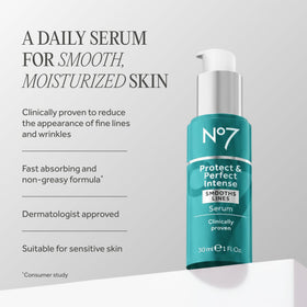 No7 serum dropper close-up highlighting silky hydrating texture