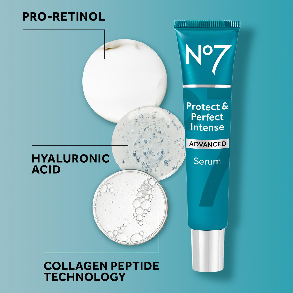 No7 bottle with coin for scale showing compact travel friendly size