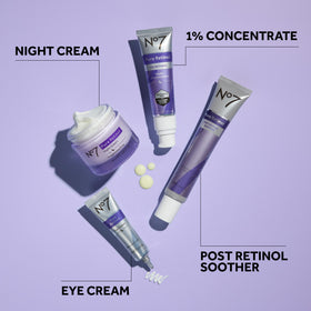 No7 bottle beside common items to show compact 30ml travel-friendly size