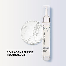 No7 being applied around eye area, targeted wrinkle smoothing benefit