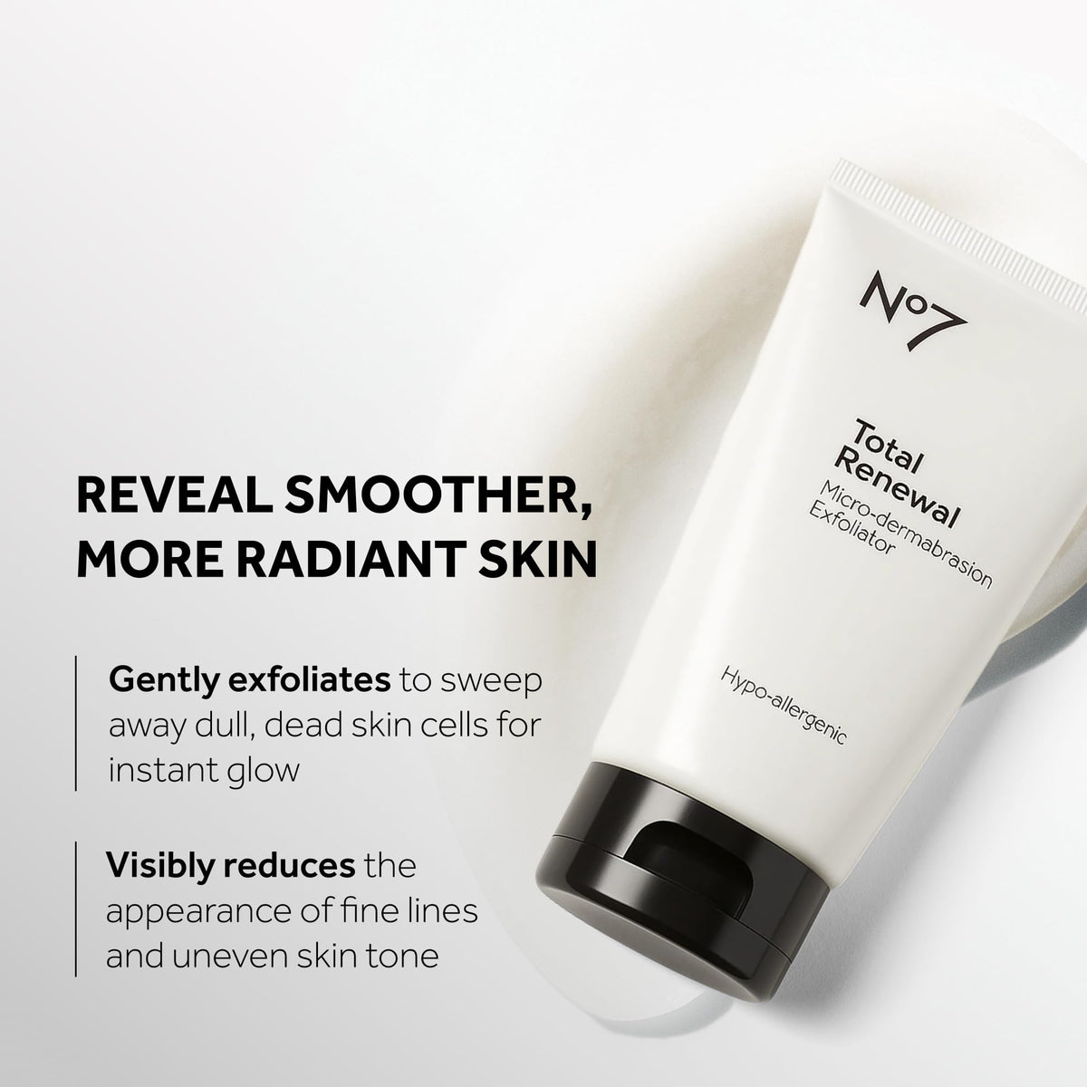 No7 close-up of scrub texture highlighting microcrystals for effective exfoliation