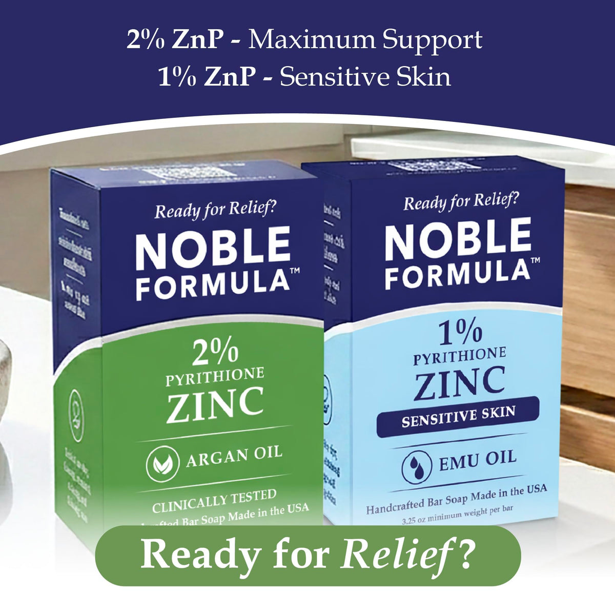 Noble Formula label detail showing olive and argan oils for hydration