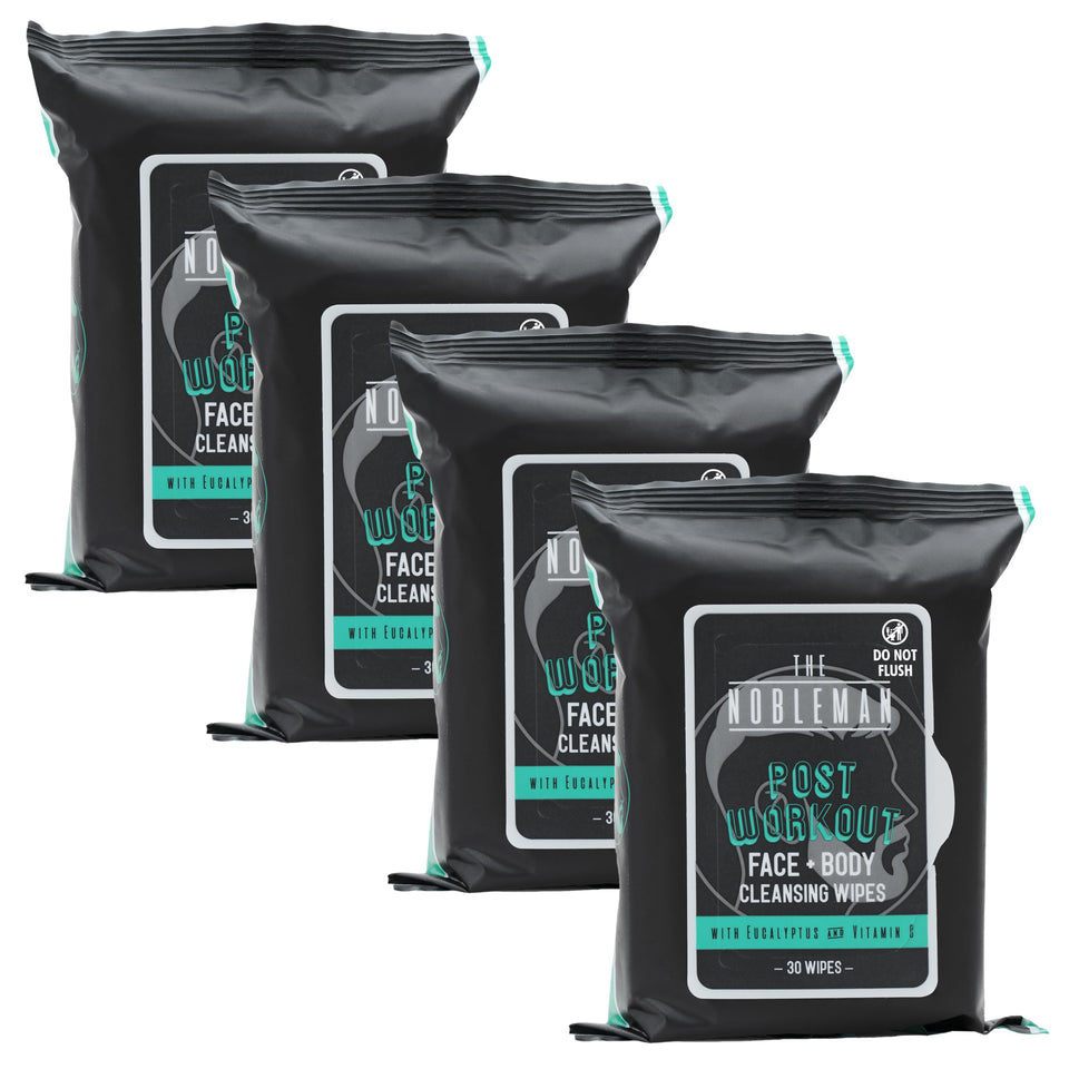 The Nobleman front packaging showing four resealable pouches and branding for portability