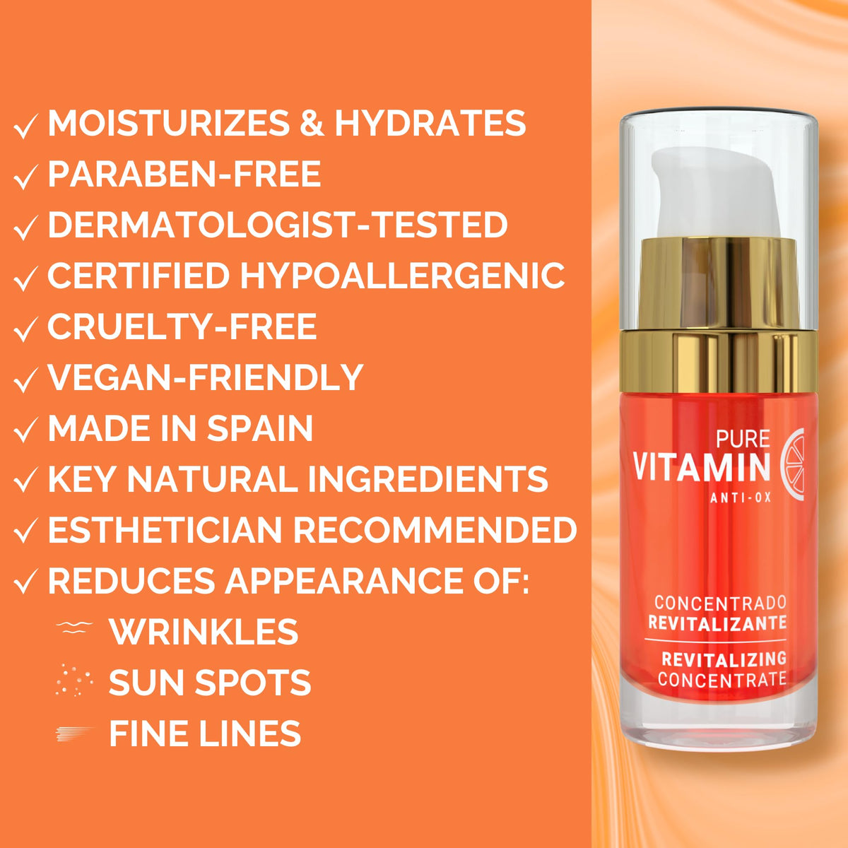 Noche Y Dia dropper delivering precise serum doses for control