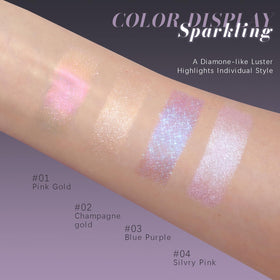 Noerrors eyeshadow in use on model demonstrating luminous eye look benefit