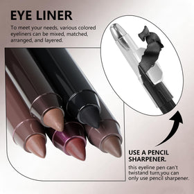 Noerrors eyeliners inside a makeup bag for everyday carry and quick touch-ups