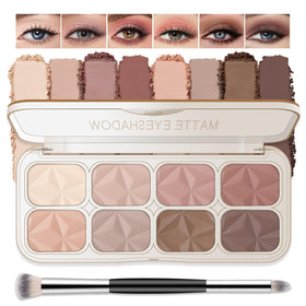 Noerrors palette front packaging showing eight matte shades and elegant embossing for gifting