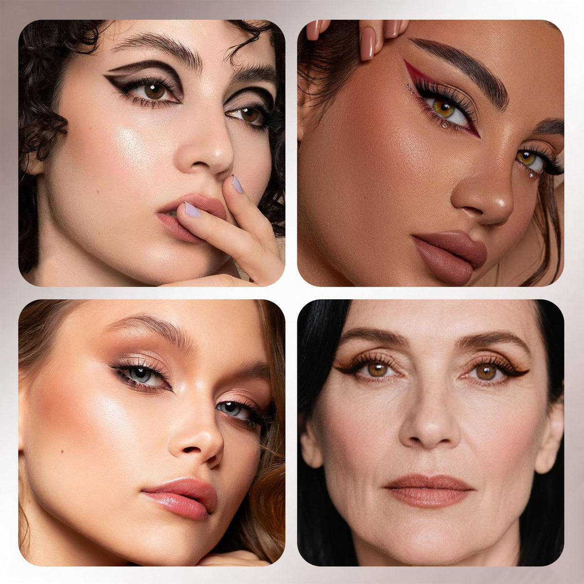 Noerrors eyeliner water droplet test illustrating waterproof wear and smudge resistance