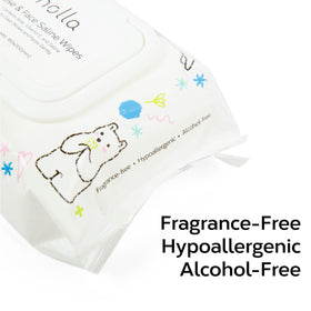 Nolla ingredient label highlighting aloe and vitamin E soothing benefit