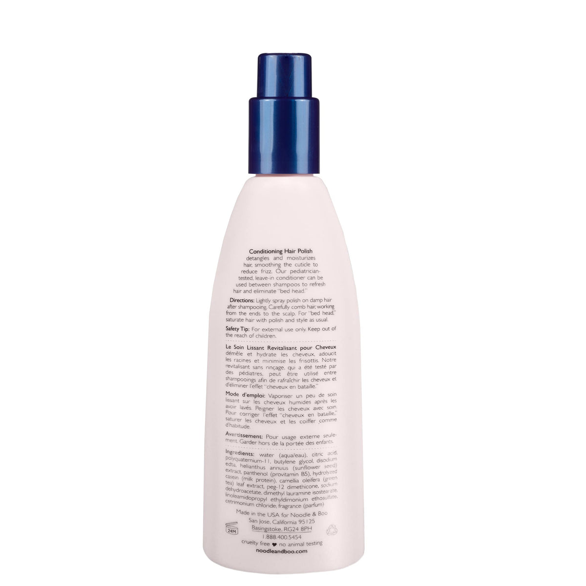 Noodle & Boo pump dispensing lightweight polish texture for easy application