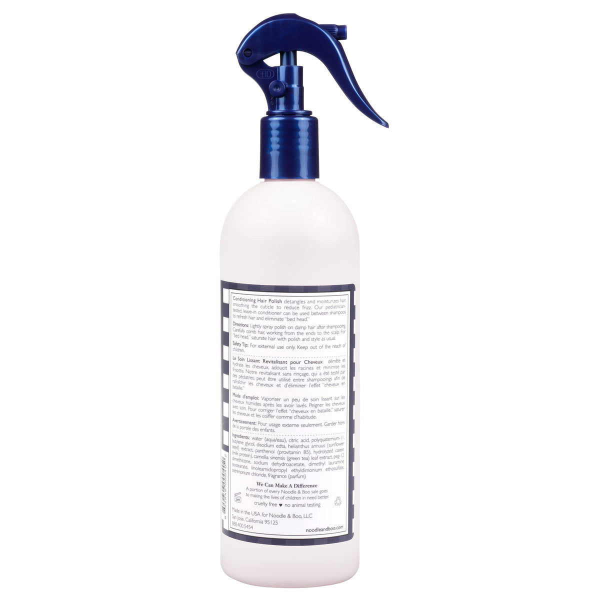 Noodle & Boo pouring detangler to show ultra-light texture and slip