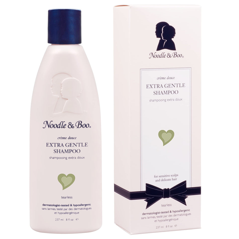 Noodle & Boo front bottle showing label and 8 fl oz size, gentle cleansing benefit