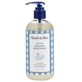 Noodle & Boo front label showing 12-ounce refill, gentle cleansing benefit