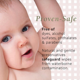 Noodle & Boo wipe in hand cleaning baby face, soft and moisturizing